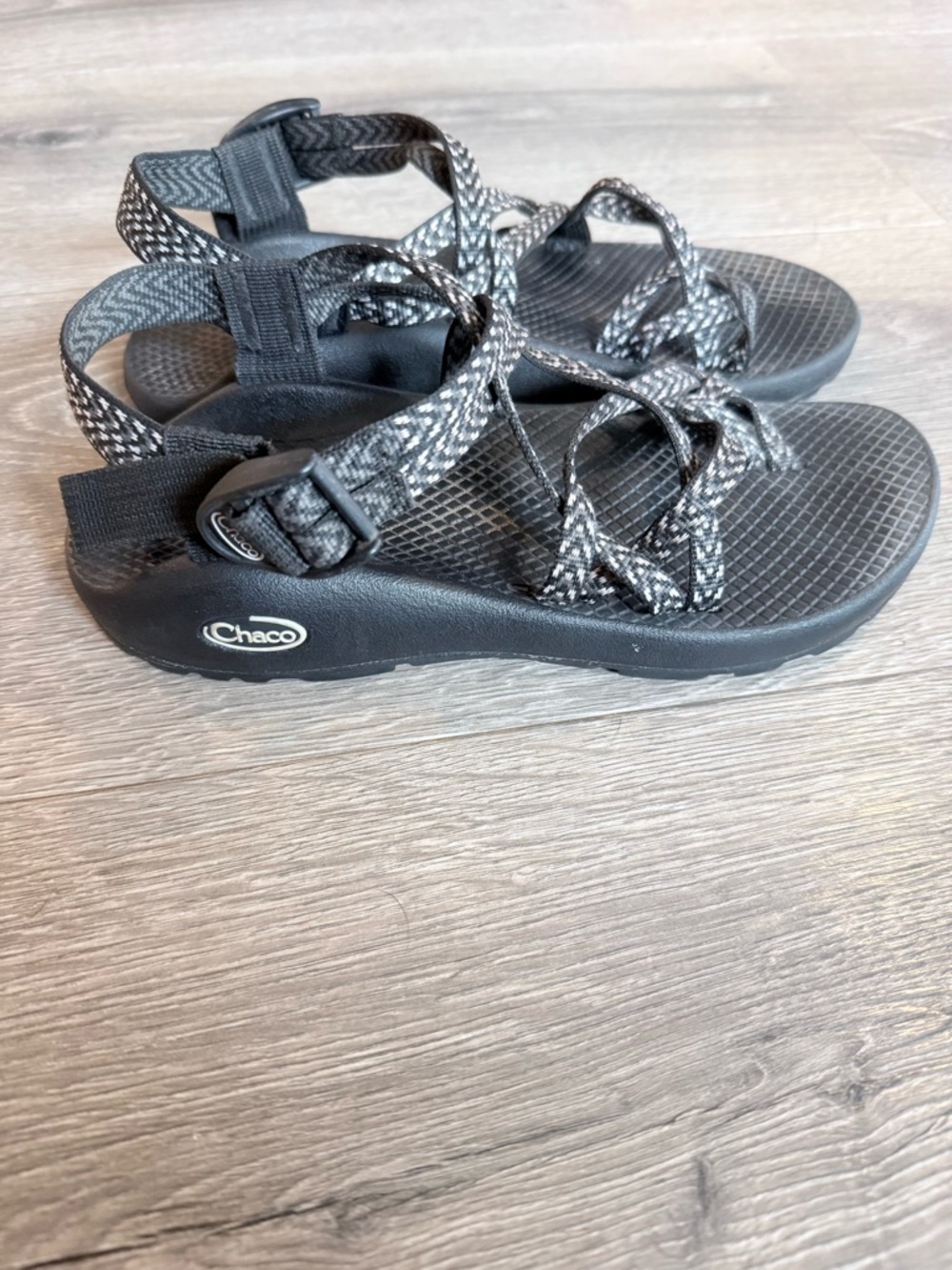 Chaco Women's Strappy Sandals in Black and Gray